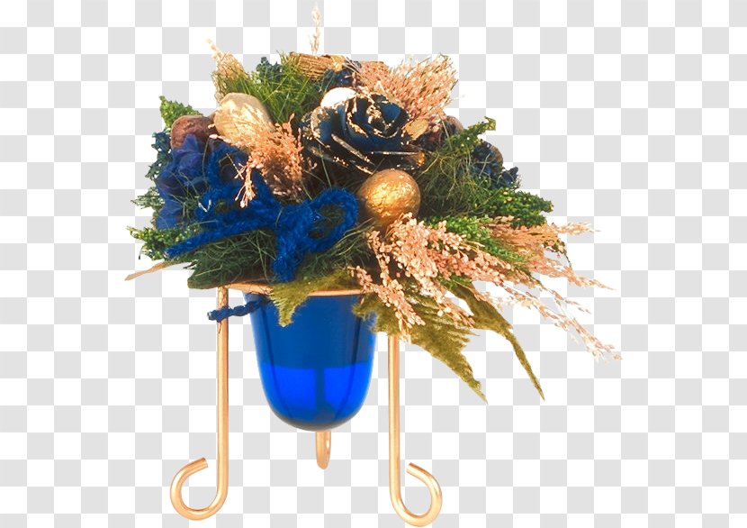 Floral Design Christmas Ornament Cobalt Blue Cut Flowers - Plant Transparent PNG