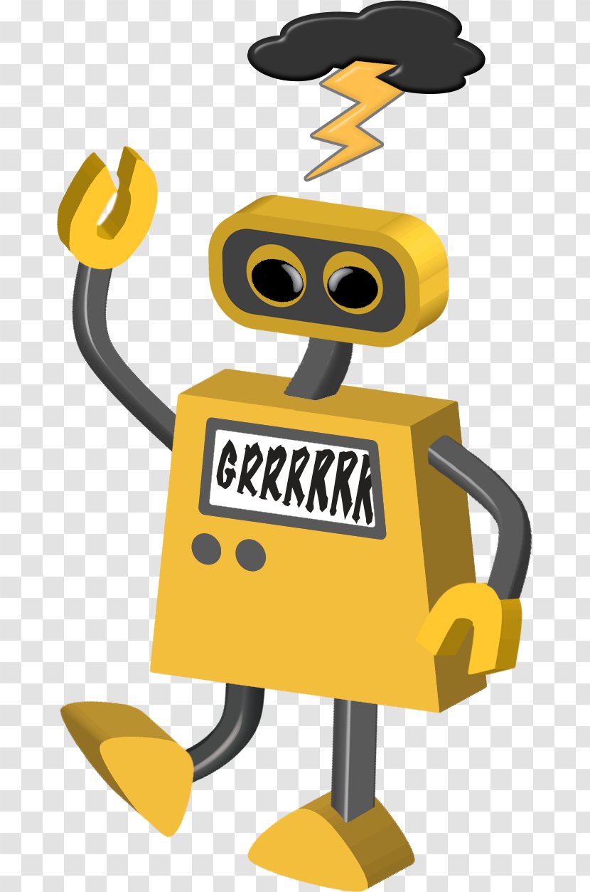 Robot Yellow Clip Art - Cloud Transparent PNG