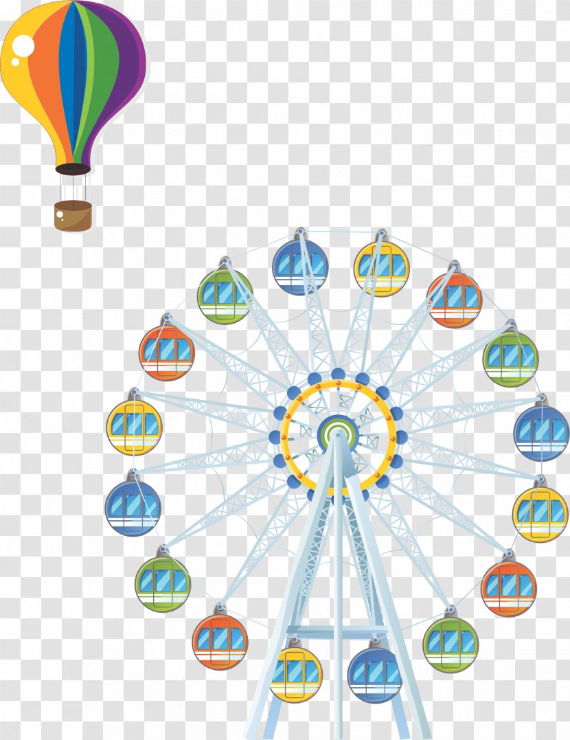 Playground Clip Art - Play - Cartoon Windmill Hot Air Balloon Transparent PNG