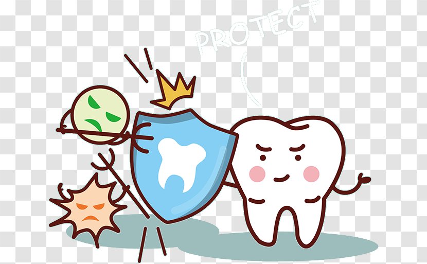 Tooth Enamel Dentistry Decay - Heart - Cartoon Dentist Teeth Transparent PNG