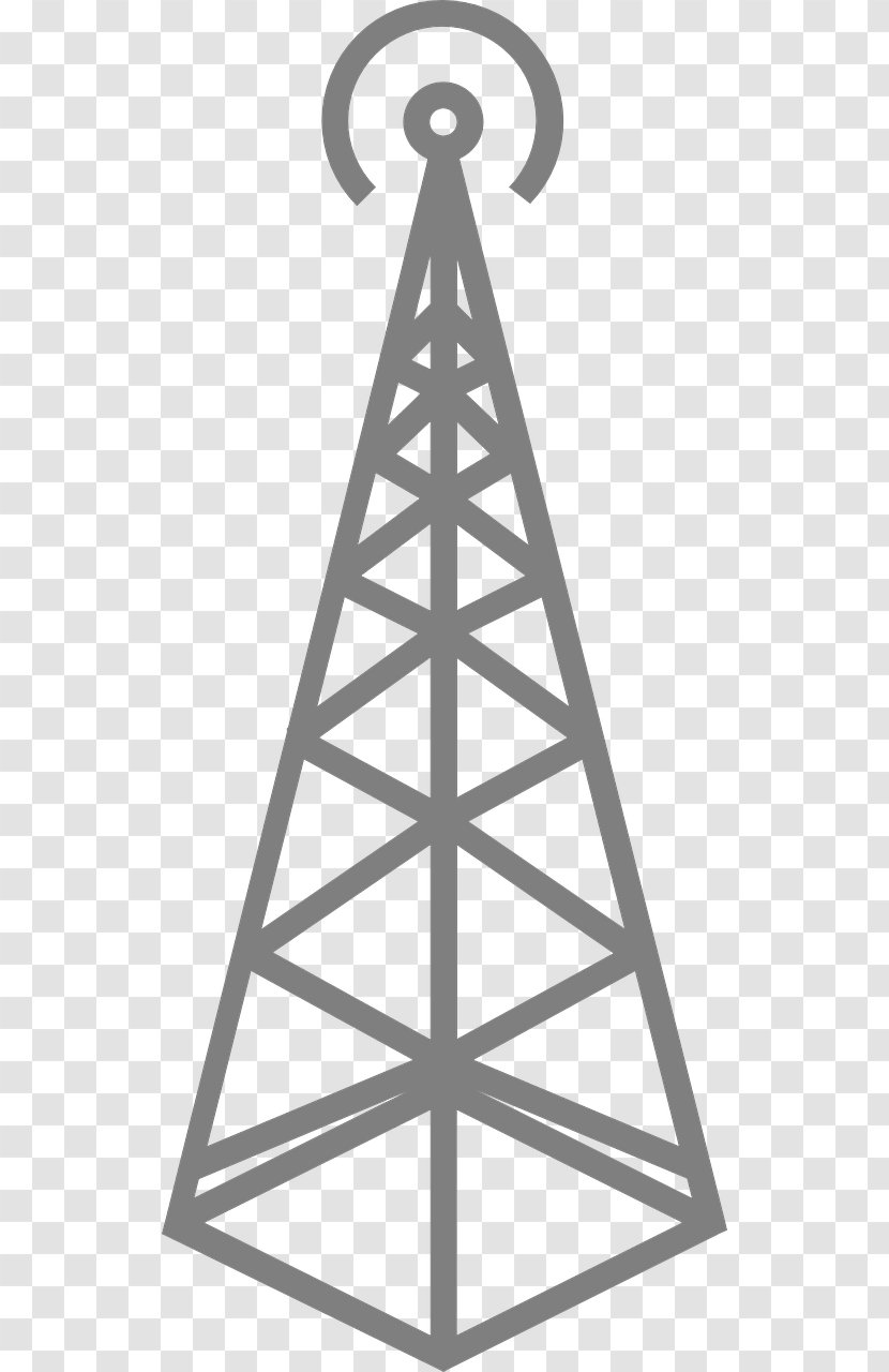 Telecommunications Tower Aerials Radio Transmitter Wireless - Cell Site Transparent PNG