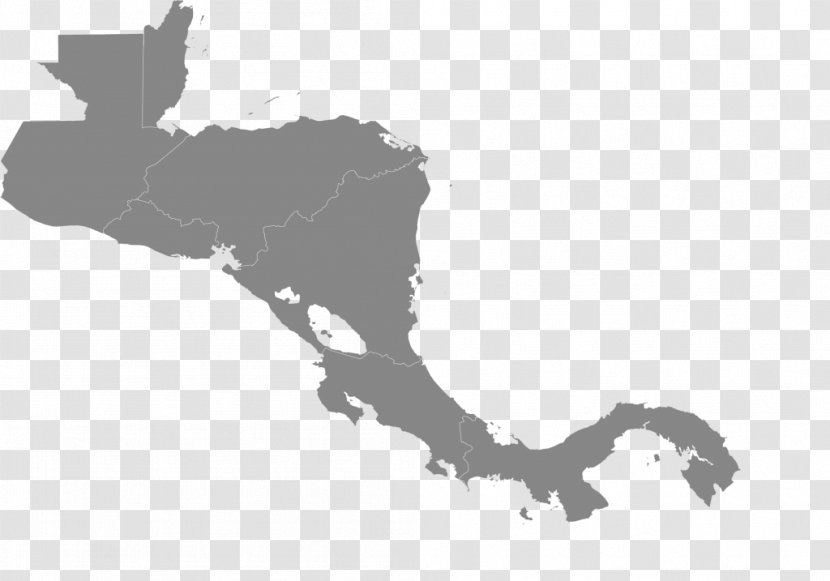 Central America Vector Graphics Map Stock Photography Illustration - Black Transparent PNG