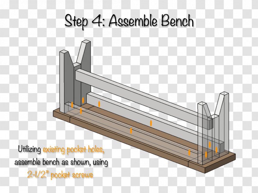 Table Bench Farmhouse House Plan - Furniture - Wooden Top Transparent PNG