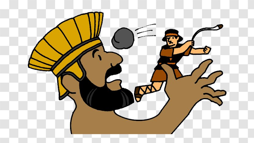 David And Goliath Bible With The Head Of Clip Art - Pollinator Transparent PNG