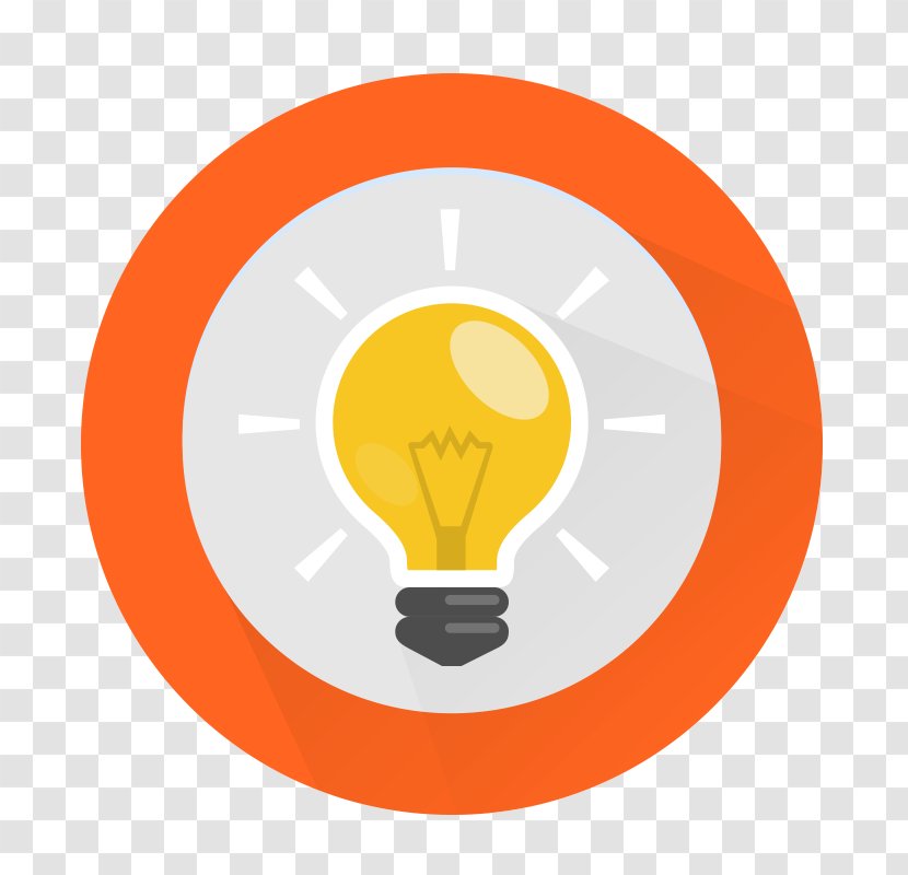 Incandescent Light Bulb Circle Orange - Brand - Lamp Circular Vector Transparent PNG