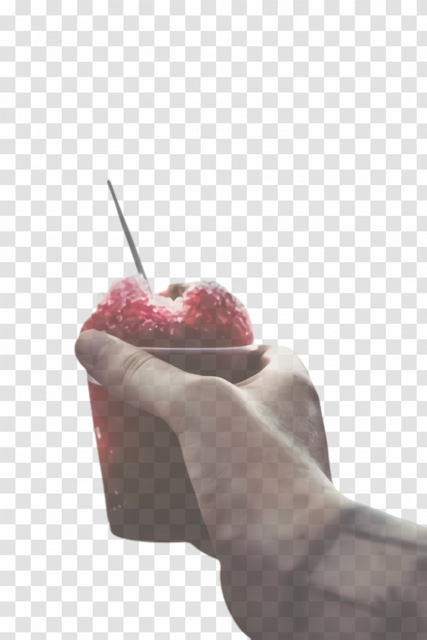 Pink Finger Hand Food Frozen Dessert - Nail Transparent PNG