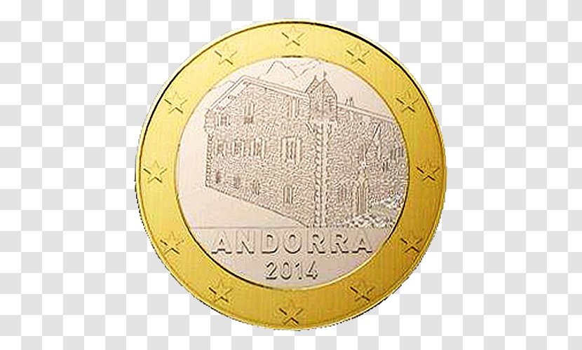1 Euro Coin Coins Andorra La Vella - Wikipedia Transparent PNG