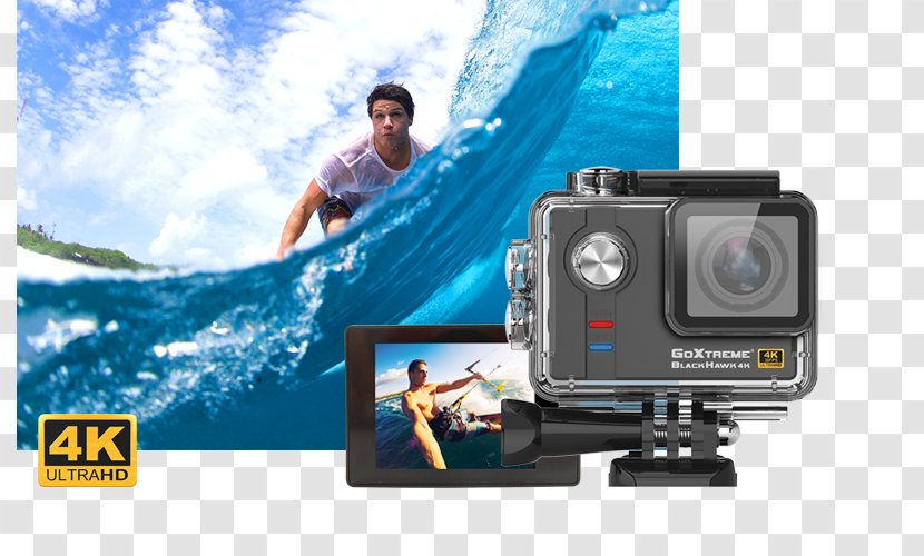 GoXtreme BlackHawk 4K Action Camera Resolution 1080p - Advertising Transparent PNG