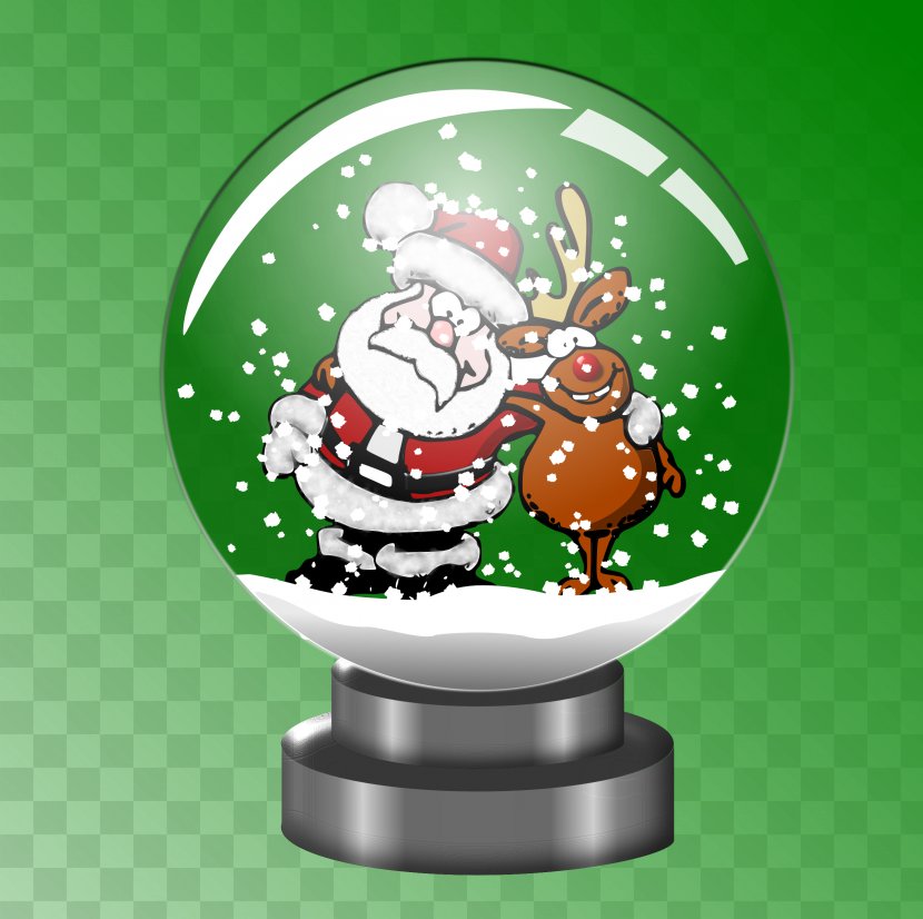 Rudolph Santa Claus Snow Globes Snowman Clip Art - Snowflake - Cliparts Transparent PNG