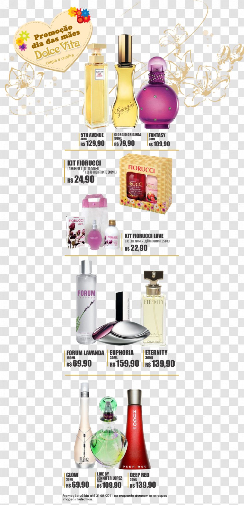 Glass Bottle Liqueur Calvin Klein Perfume - La Dolce Vita Transparent PNG