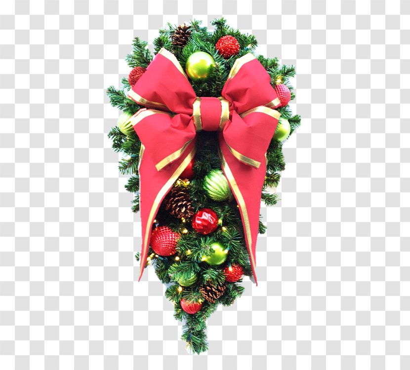 Floral Design Christmas Ornament Cut Flowers Wreath - Greenery Garland Transparent PNG