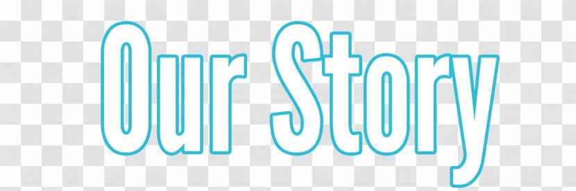 Logo Brand Font - Aqua - Our Story Transparent PNG