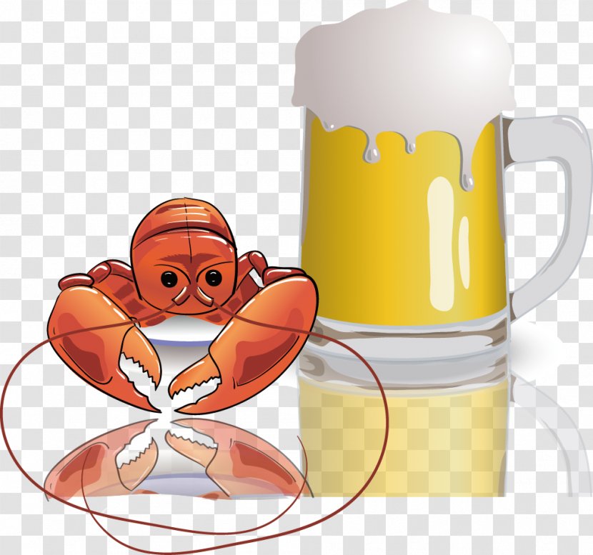 Beer Glassware Pacxedfico Lobster - Orange - Exquisite Transparent PNG