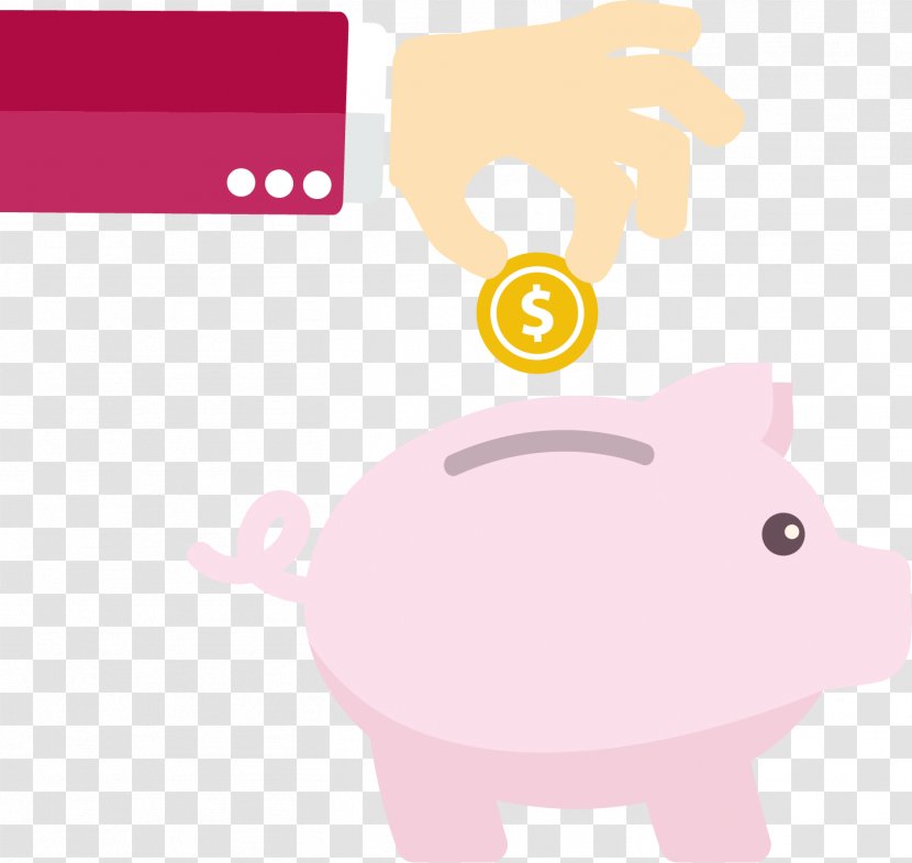 Domestic Pig Piggy Bank Money Saving Personal Finance - Nose Transparent PNG