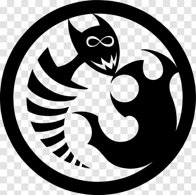 Clip Art Black & White - Visual Arts - M Logo Character Animal Transparent PNG