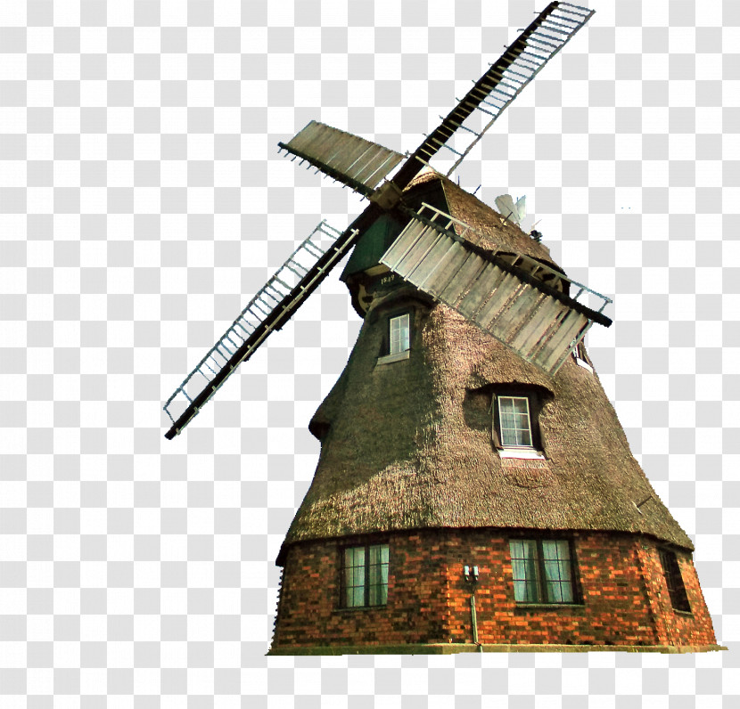 Windmill Mill Building Roof Gristmill Transparent PNG