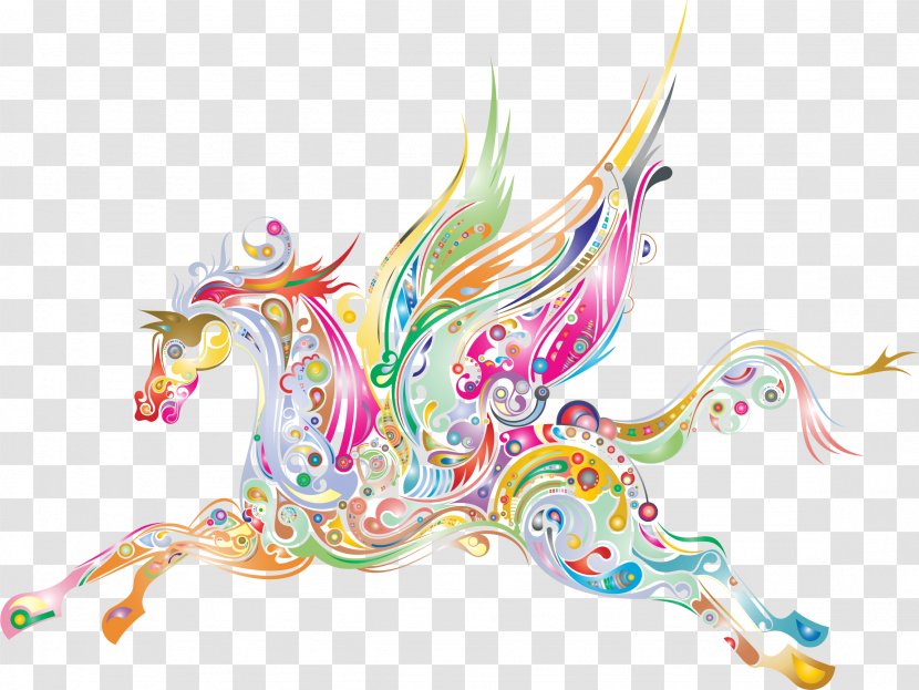 Graphic Design Horse Clip Art - Abstract Horses Transparent PNG