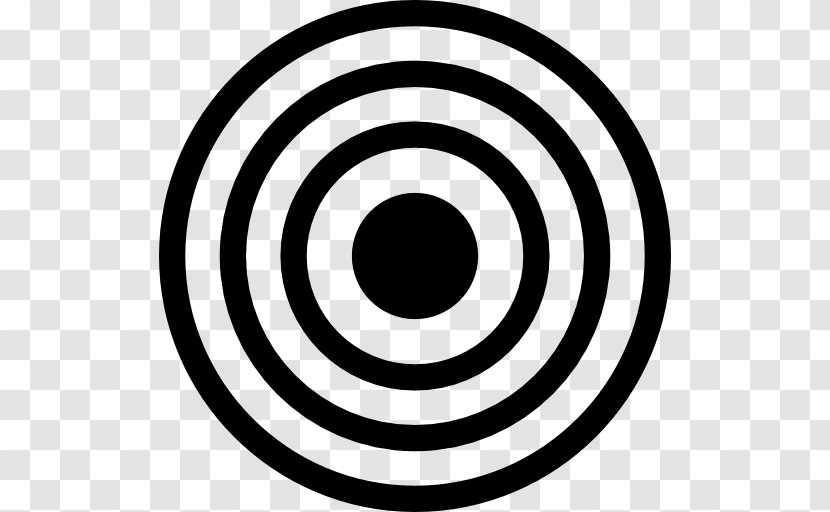 Bullseye - Point - Monochrome Photography Transparent PNG