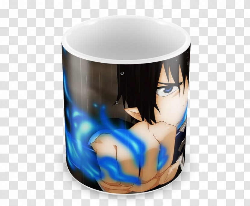 Coffee Cup Rin Okumura Mug Blue Exorcist - Silhouette Transparent PNG