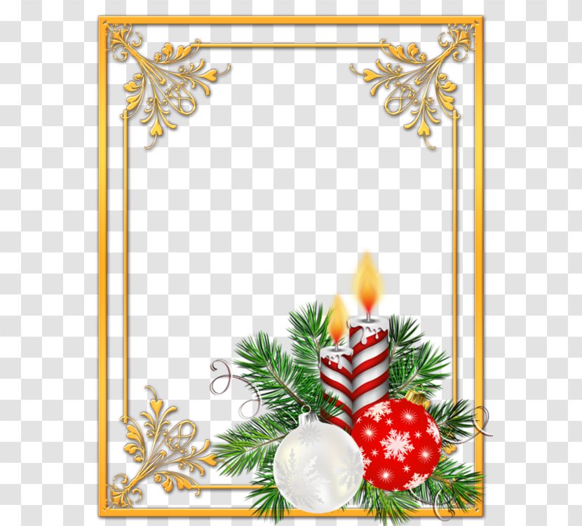 Christmas Film Frame Picture Clip Art - Tree - Gold Transparent PNG
