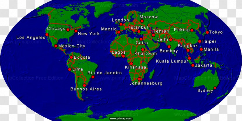 World Map Globe Topographic - Border Transparent PNG