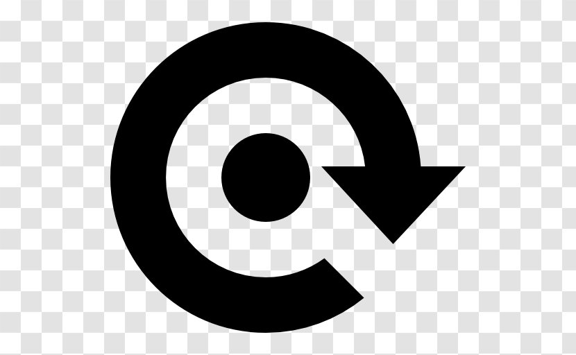 Arrow Clockwise Clip Art - Monochrome Transparent PNG