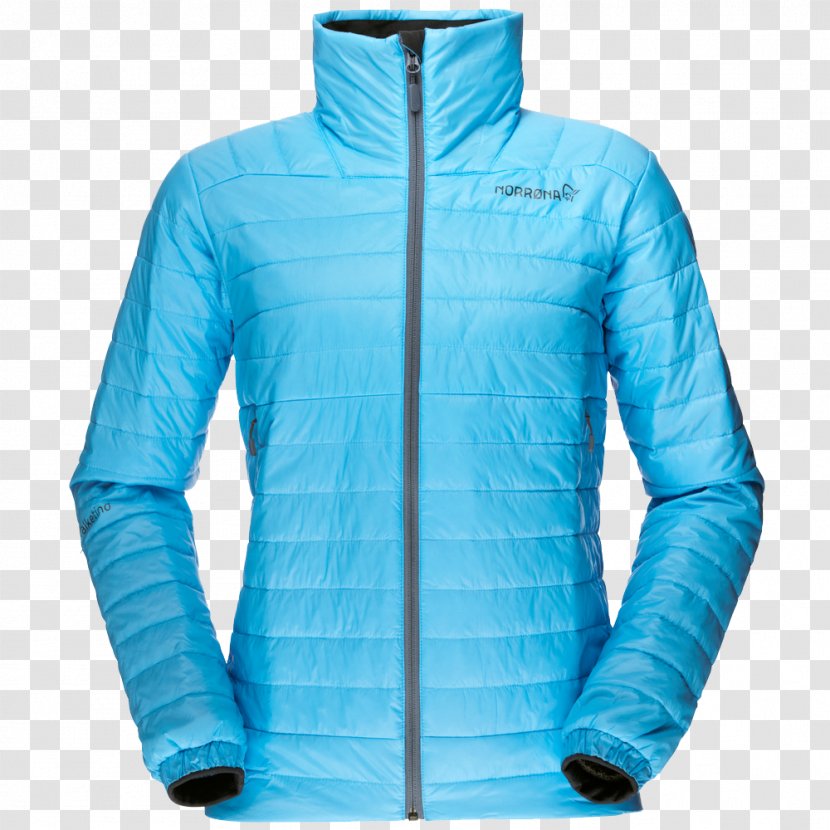 Hoodie PrimaLoft Jacket Norrøna Sport AS Clothing - Turquoise Transparent PNG