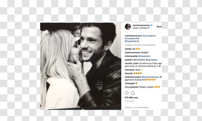 Caroline Receveur Déclaration D'amour Instagram Closer Love - Benjamin Castaldi - Secret Story Transparent PNG
