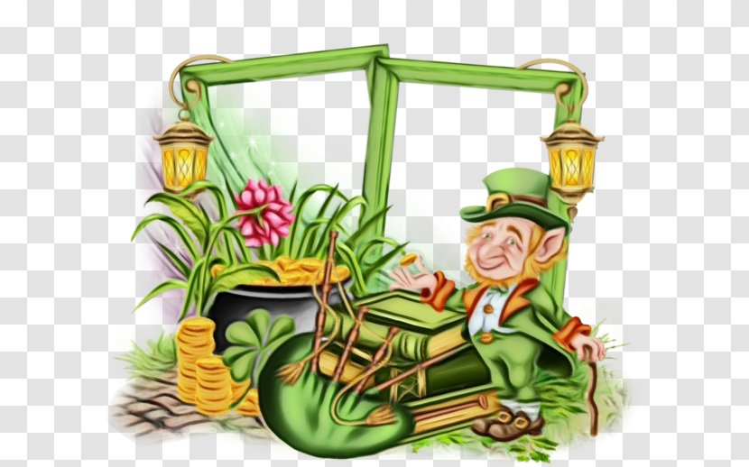Saint Patricks Day - Lutin - Gardener Cartoon Transparent PNG