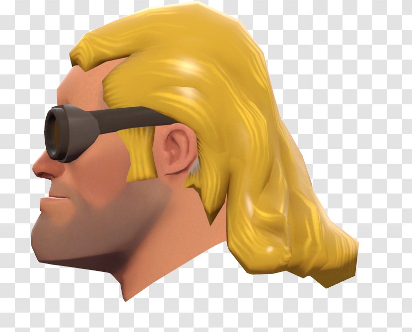 Chin Jaw Mouth - Yellow - Flowing Hair Transparent PNG