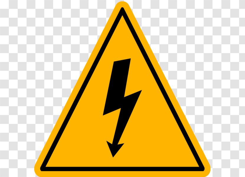 High Voltage Safety Electricity Hazard Sign - Yellow Transparent PNG