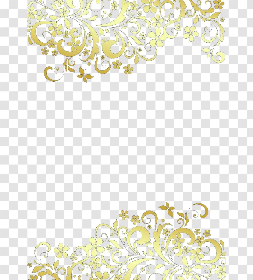 Gold Lace Pattern - Yellow Transparent PNG