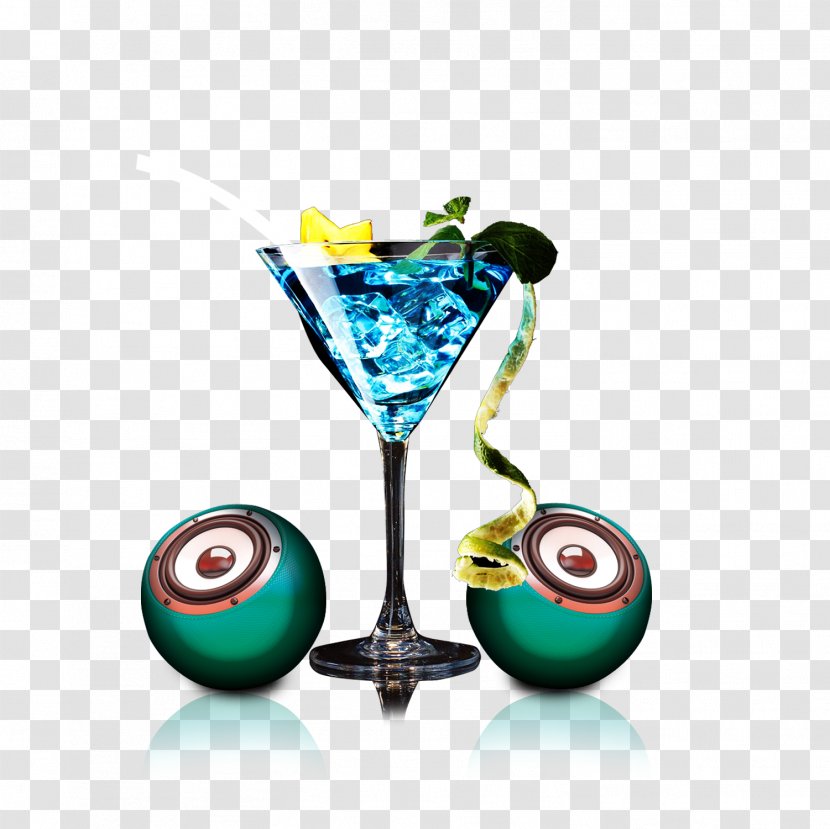 Wine Cocktail Blue Lagoon Martini Hawaii - Alcoholic Drink - Cocktails And Sound Transparent PNG