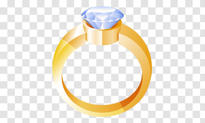 Wedding Ring Gold Clip Art - Orange - Jewelry Accessories Transparent PNG