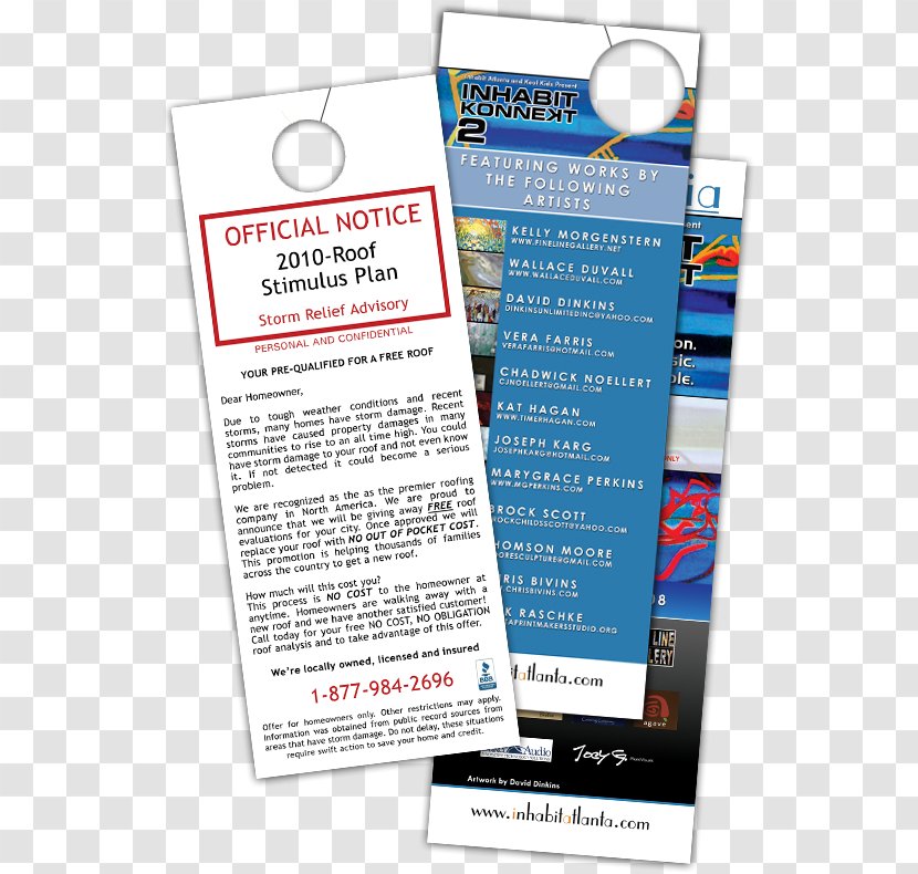 Advertising Door Hanger Appeal Design - Text Transparent PNG