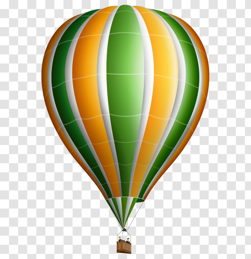 Hot Air Ballooning - Blue - Simulation Of Vector Yellow And Green Balloon Transparent PNG