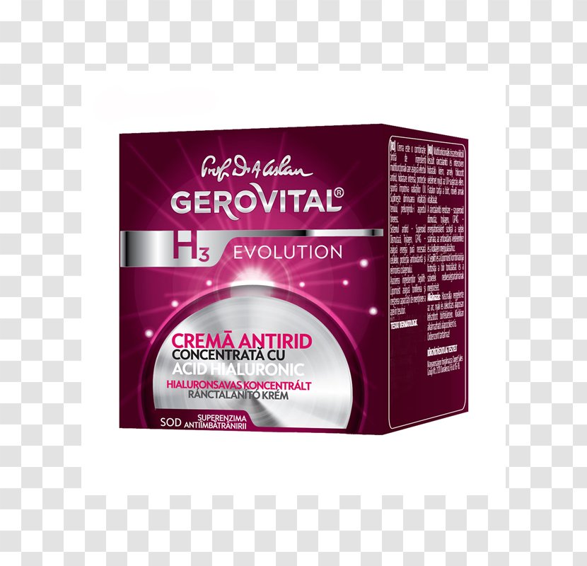 Gerovital Anti-aging Cream Sunscreen Moisturizer - Magenta - Anti-Wrinkle Transparent PNG