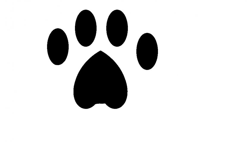 Paw Clip Art - Black And White - Pawprint Image Transparent PNG