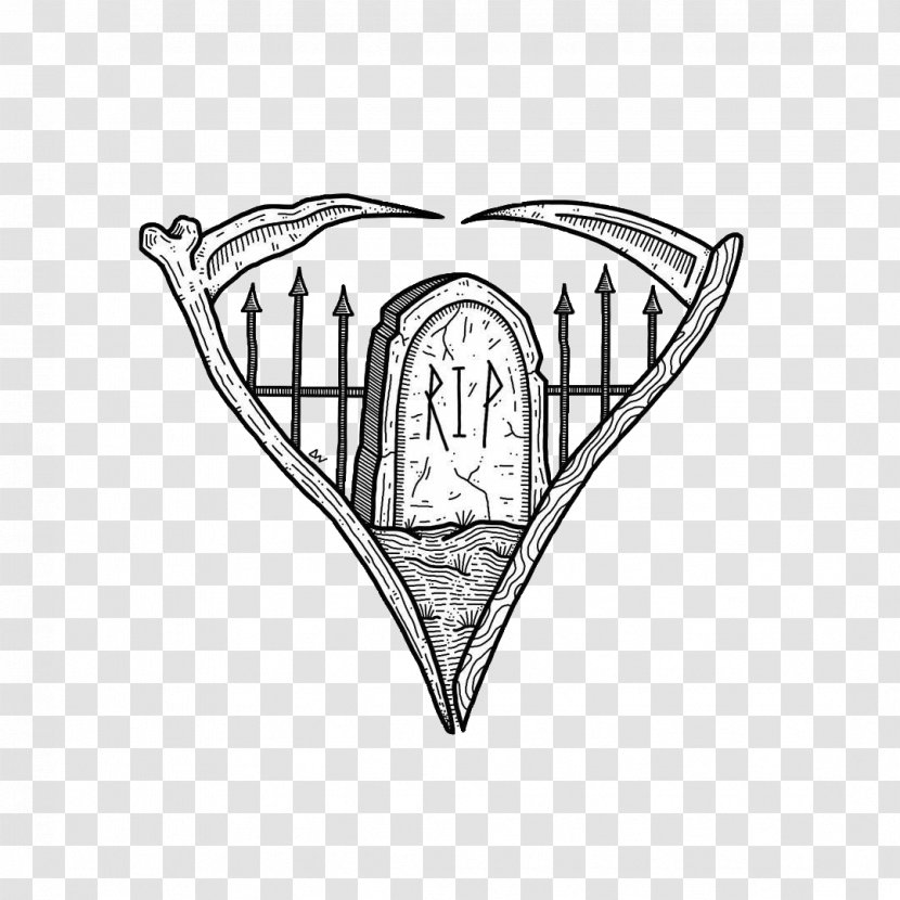 Drawing Coffin Image Cemetery Sketch - Tree Transparent PNG