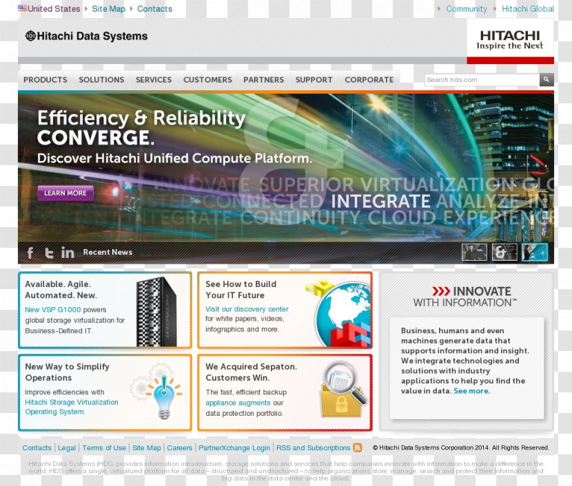 Hitachi Data Systems ID Information Computer Software - Display Advertising - Company Profile Design Transparent PNG