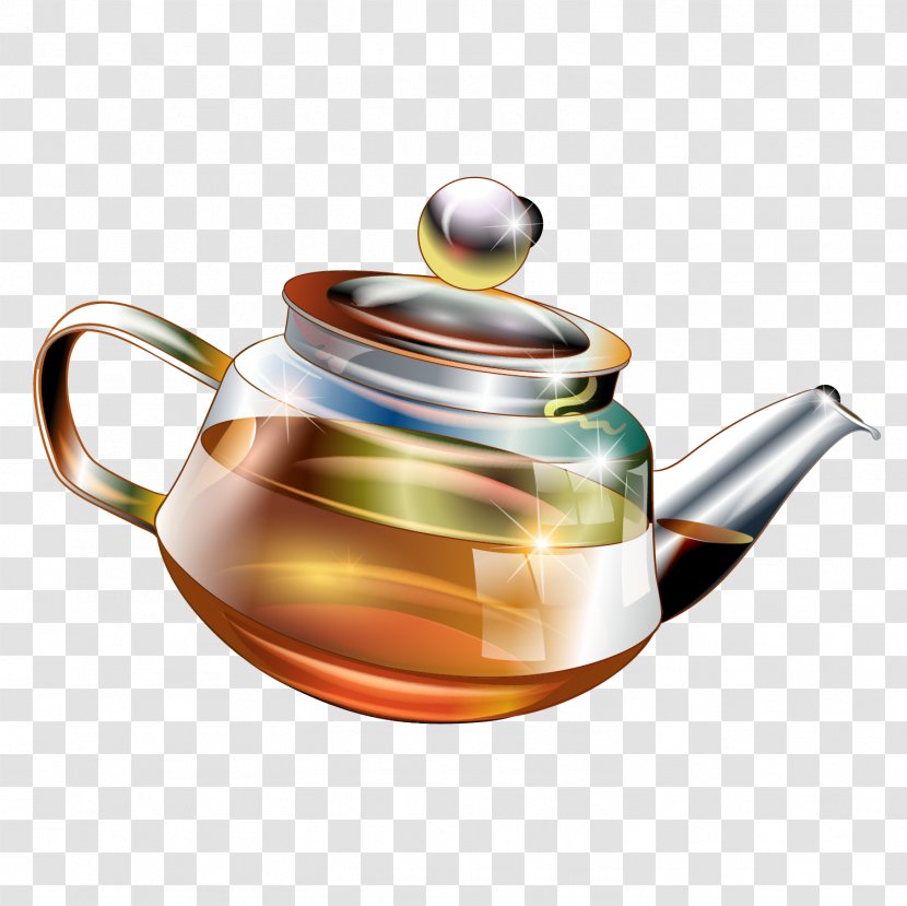 Teapot Illustration - Tea - A Pot Of Black Vector Transparent PNG