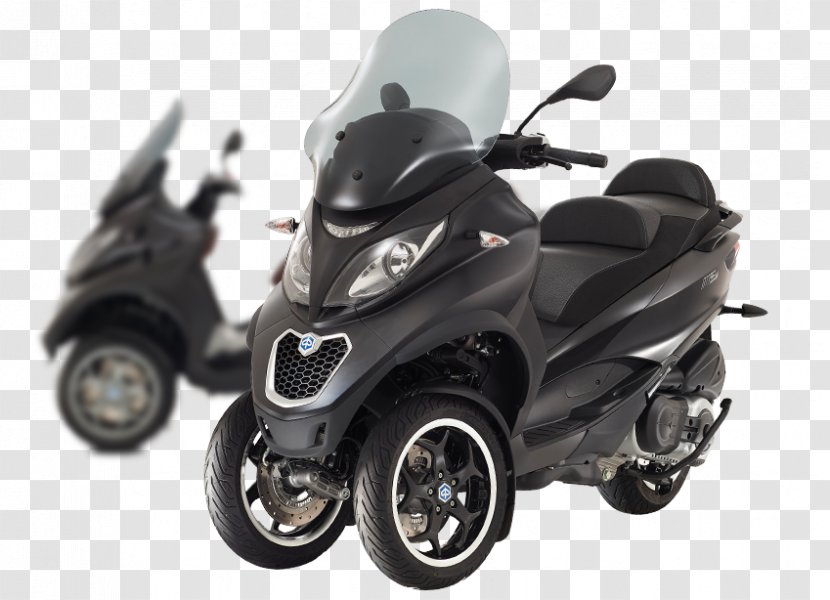 Piaggio MP3 Scooter Car Three-wheeler - Motorcycle Accessories - Vespa Transparent PNG