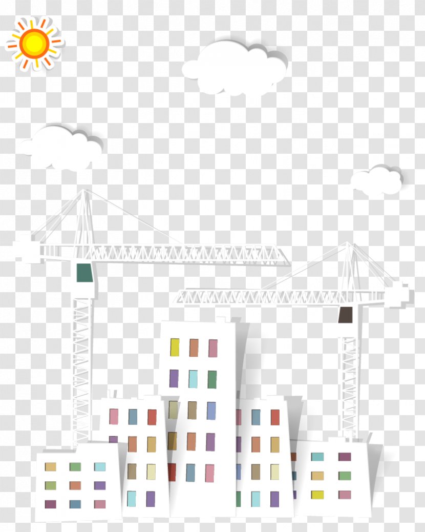 Papercutting Building Architectural Engineering - Point - Construction Crane Site Transparent PNG