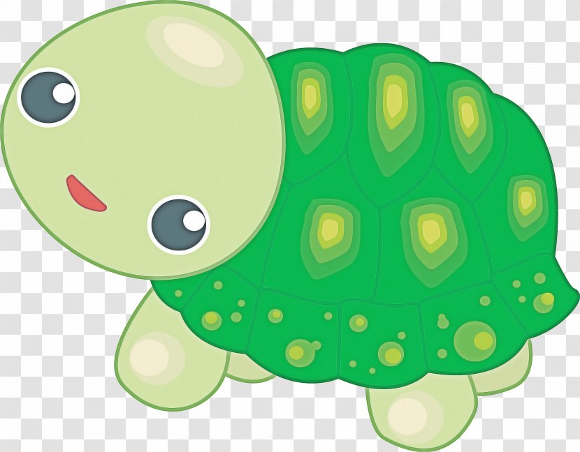 Green Cartoon Turtle Tortoise Clip Art - Animal Figure Reptile Transparent PNG