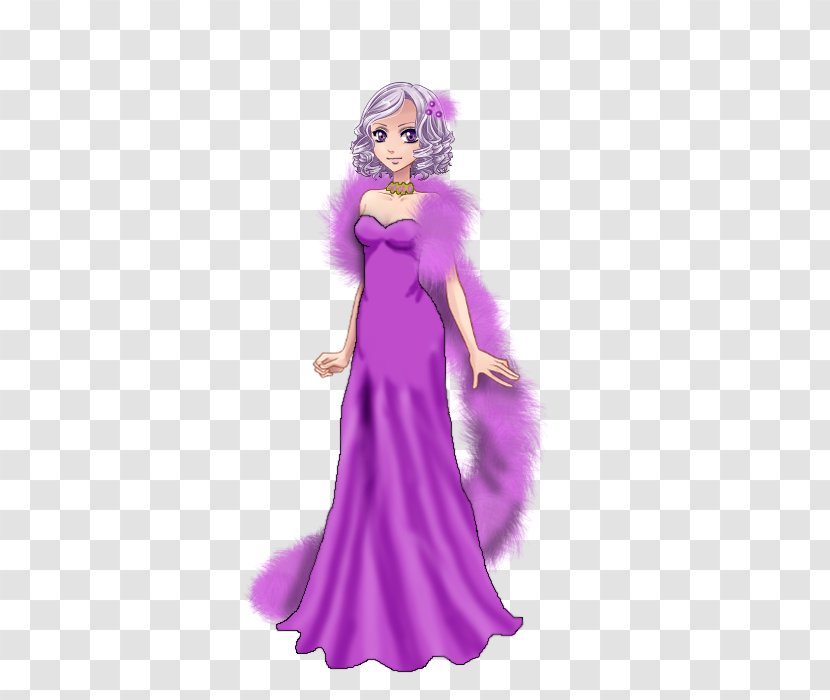 My Candy Love Barbie Illustration Cartoon Costume Design - Purple Frock Transparent PNG