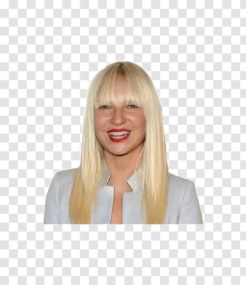 Sia Blond Bangs Chandelier Face - Flower Transparent PNG