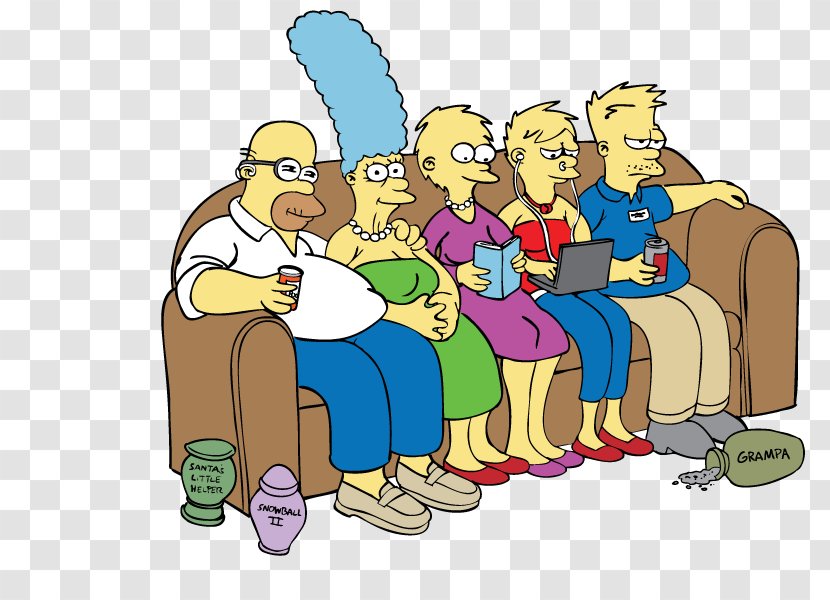 Maggie Simpson Homer Bart Marge Family - Communication Transparent PNG