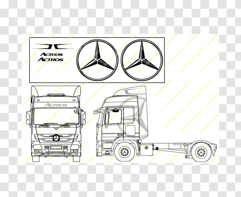 Mercedes-Benz Actros Car Truck Sticker - Drawing - Rc Transparent PNG