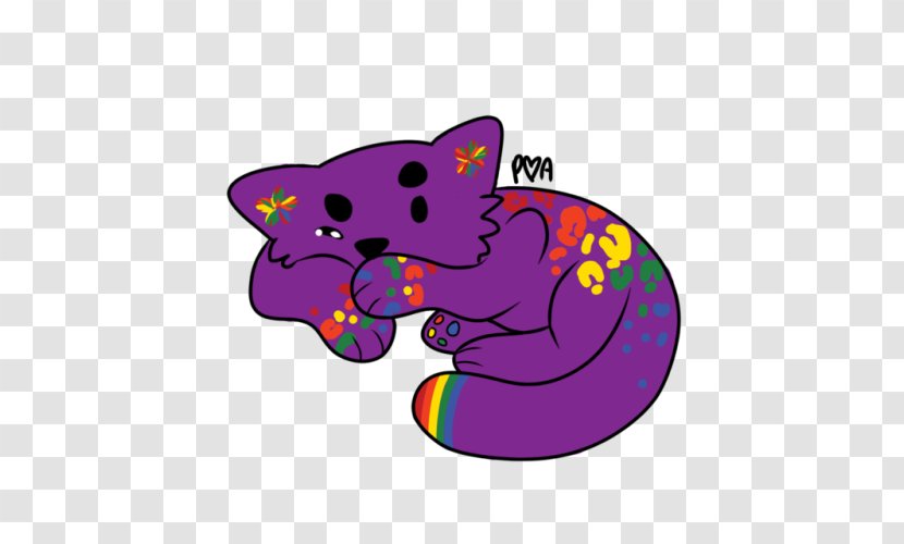 Clip Art Illustration Sticker Character Purple - Carnivoran - Queer Transparent PNG