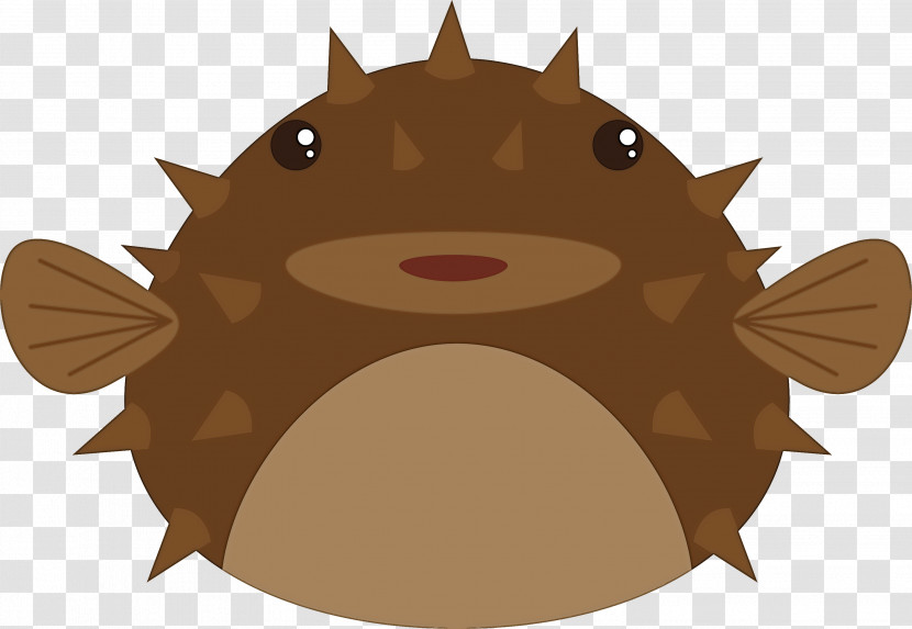 Cartoon Hedgehog Brown Snout Porcupine Transparent PNG